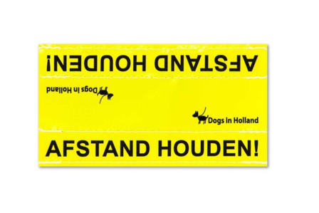 waarschuwingssleeve geel afstand houden