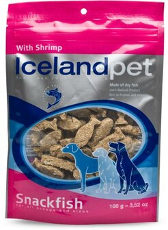 Icelandpet vissnack met garnaal